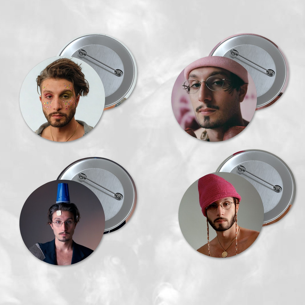 BBNO$ 3 Inch Pinback Buttons 4 Pack Music Pop Artist Stocking Stuffer